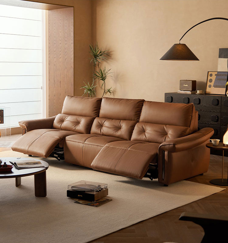 Leather Recliner Sofa
