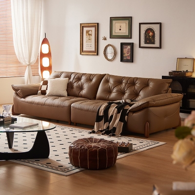 Retro High-grade Leather Sofa